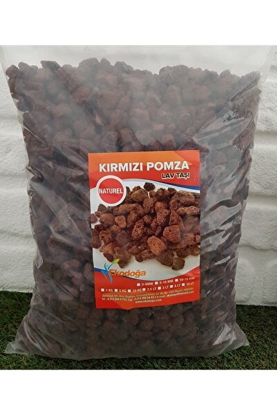 Ekodoğa Kırmızı Pomza Taşı 10-15 Mm 5 Lt Volkanik Ponza Lav Taşı Kaktüs Sukulent Pomzası Tarım Pomzası