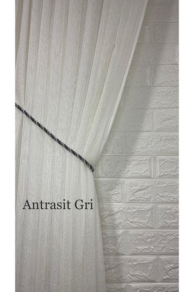 Helezoni Double Breasted Curtain Tulle Background Collection Rope Cord Braçol 300 Cm (1 PC)