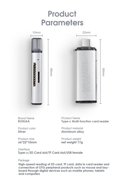 FLAGEN بطاقة ذاكرة Macbook Air Type-C 3.0 ومحول قارئ ذاكرة فلاش USB