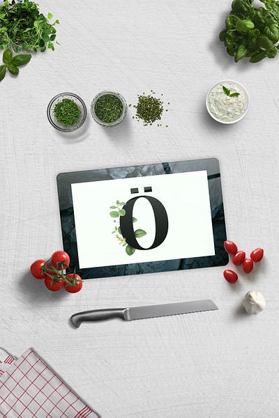 Decorita Glass Cutting Board - Glass Cutting Board |   Letter Design |   Ö |   20cm X 30cm
