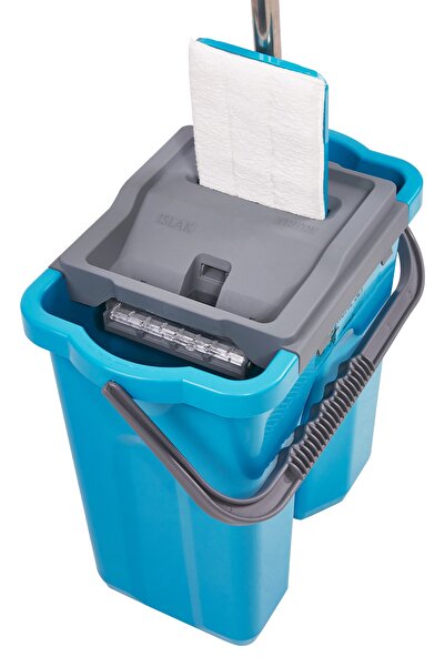 Ermop Mop Temizlik Seti +2(1 Paket) Yedek Püskül Mikrofiber Mop Yer Duvar Silme Gecko Home Tablet