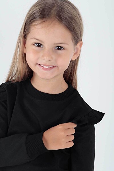 AHENGİM Girl's Ruffle Tracksuit Set Ak2203