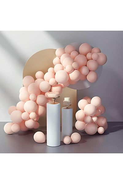 Big Party Macaron Pastel Color Salmon 100 Balloon