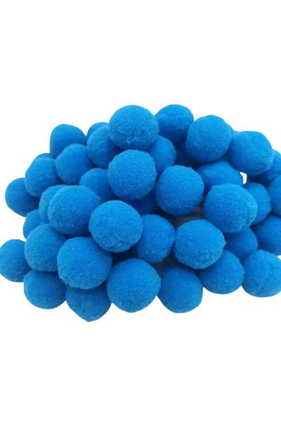 Yumuşakkeçe Plush Pompom 2 Cm 100 Pieces Dark Blue