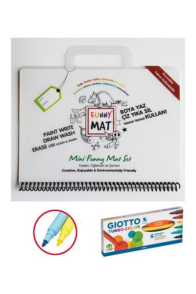 Akademi Çocuk -funny Mat - Mini Set (Travel Set) & Gietto 6 Piece Turbo Color