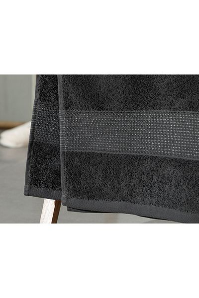 English Home Deluxe Anthracite Cotton Bath Towel - 70x140 Cm, Low Twist