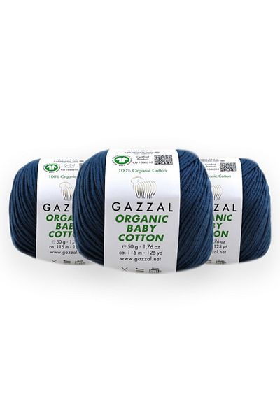 Gazzal Βιολογικό βαμβάκι μωρού 50 gr 3 Συσκευασία 100% οργανικό βαμβάκι πλεκτό κλώνο Taka Yarn (434 Obc)