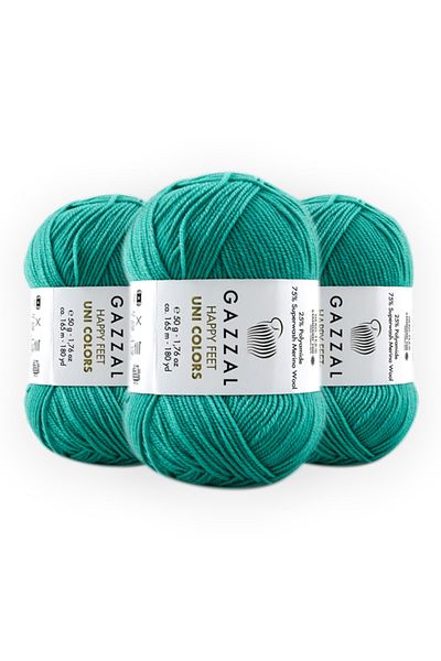 Gazzal Happy Feet 50gr 165mt 3 Συσκευασία 75% Μαλλί Μικτό Πλεκτό Χέρι Κλωστή Taka Yarn (3564 Hppyf)