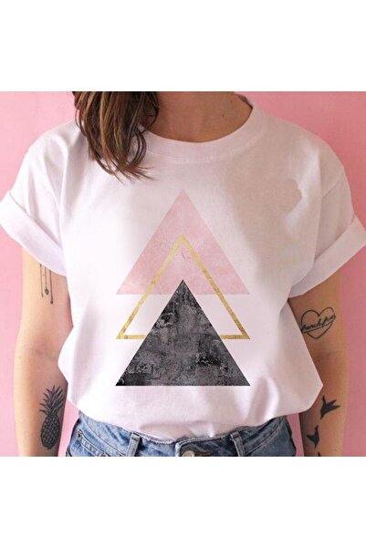 Gala تي شيرت نسائي بطبعة هندسية Mod278