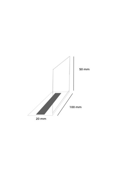 DamgaMarket Pvc Yapışkanlı Açılı Raf Siperlik Fiyat Etiketliği 5 Cm X 10 Cm -...