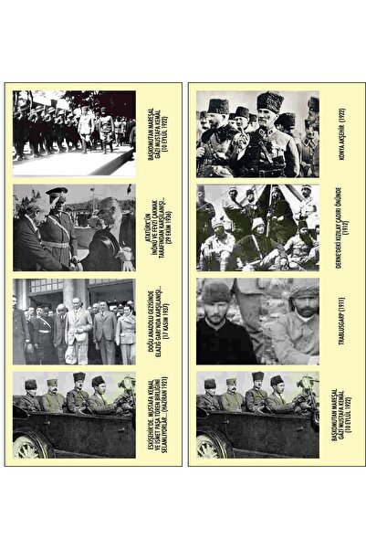 Jet Online Atatürk'ün Hayatı Sticker Çıkartma Set 12 Sayfa 48 Görsel Açıklamalı