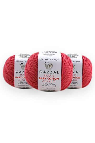 Gazzal Baby Cotton Xl 50 Gr 3 Pack Amigurimi Punch Πλεκτό Χέρι Κλωστή Taka Yarn (3435 Xl)