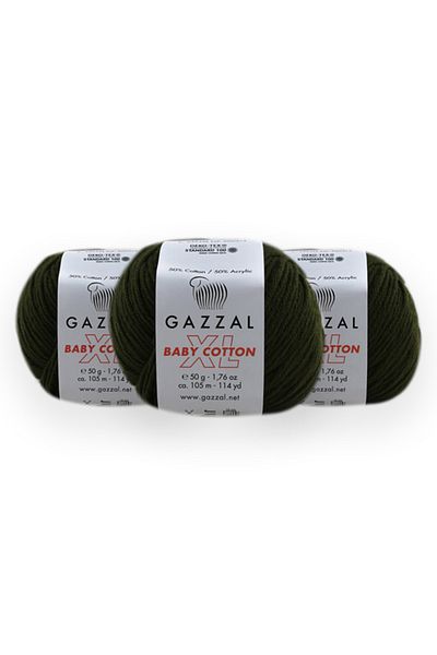 Gazzal Baby Cotton Xl 50 Gr 3 Pack Amigurimi Punch Πλεκτό Χέρι Κλωστή Taka Yarn (3463 Xl)