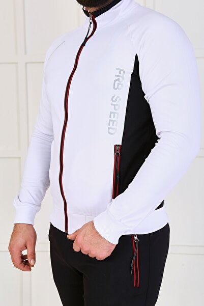 FEROBİ Erkek Fermuarlı Likralı Diz Yapmayan Dalgıç Eşofman Takımı