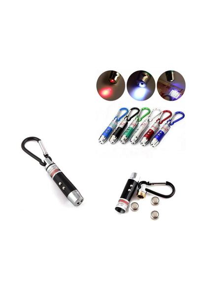 Gold Orion Lazerli Fener Pilli Anahtarlık 3 In 1 Km-l107