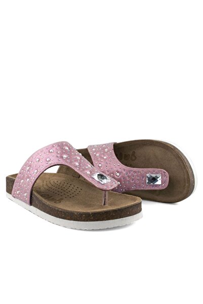 Cici Bebe Ayakkabı Pink Anatomical Girl's Flip Flops