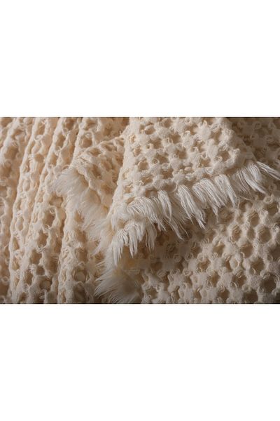 BestNaturals Waffle Wafer Fabric Natural Raw Organic Bathrobe Home Textile Duvet Cover Set Pillowcase Fabric