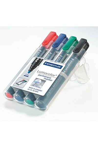 Staedtler 352 Wp4 Lumocolor Parmanent Markör Yuvarlak Uç ( 2.0 Mm ) 4'lü Set