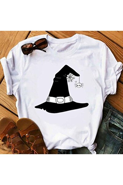 GALASHOP تي شيرت مطبوع عليه ساحرة الهالوين M537