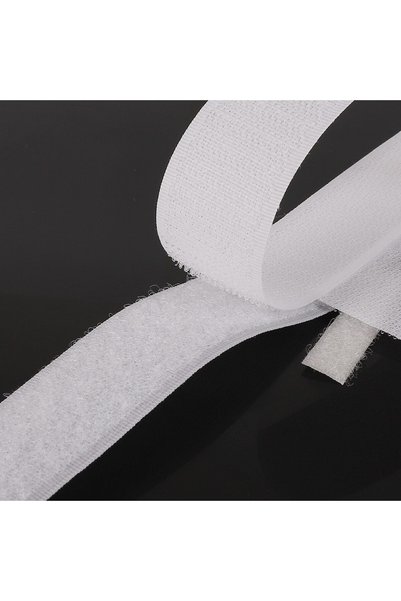 tuhafiyecimiz 2cm Velcro Tape - Velcro - American Zipper 5 Meters White
