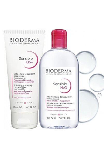 Bioderma Sensibio Ds+ Foaming Gel 200 ml + Sensibio H2o 500 ml