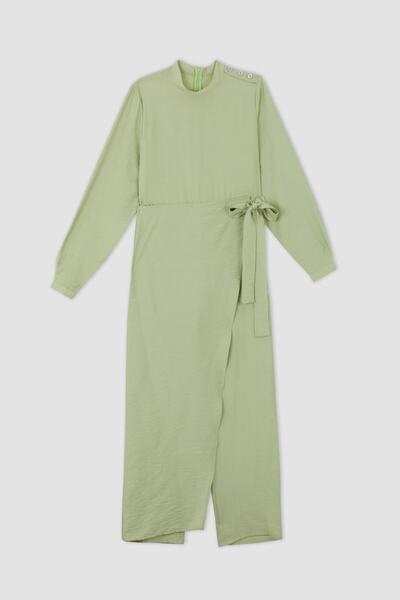 DeFacto Basic-Jumpsuit mit Bindedetail