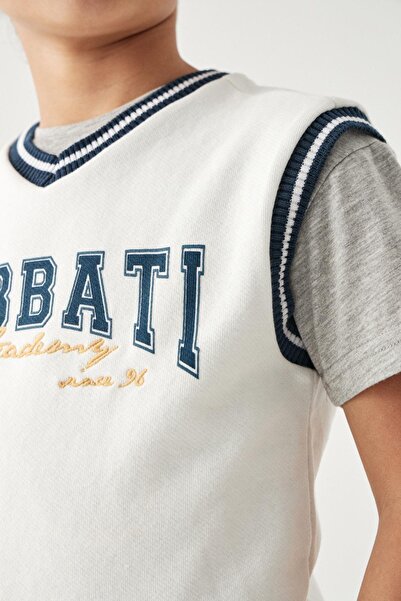 Nebbati Boy's White Sweater 22pfwnb3416