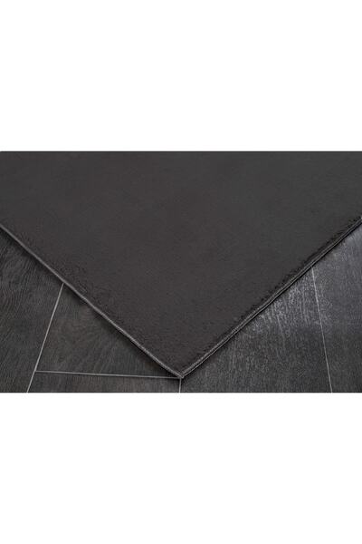 Dokumacıoğlu Relax Antrasit Leke Tutmaz Yıkanabilir Kaymaz Yumuşak Peluş Post Halı