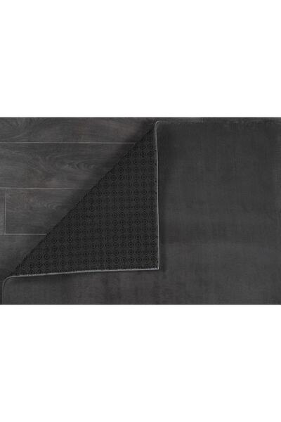 Dokumacıoğlu Relax Antrasit Leke Tutmaz Yıkanabilir Kaymaz Yumuşak Peluş Post Halı