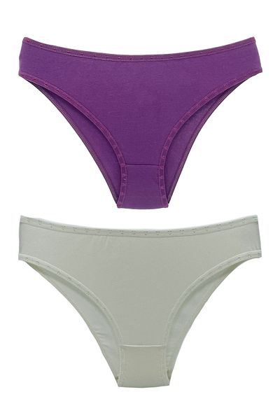 HNX 2-Piece Cotton Heart Rubber Slip Women's Panties