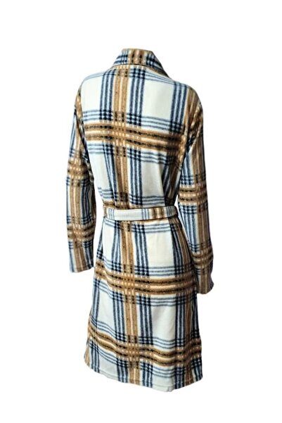 Ciciten 22303 Pocketed Patterned Winter Fleece Women's Dressing Gown