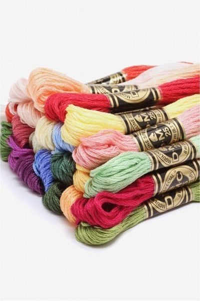 Dmc Set of 24 Muline Embroidery Threads in Floral Colors
