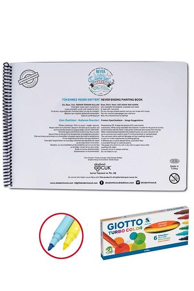 Akademi Çocuk -inexhaustible Drawing Book-2 - 25x35cm