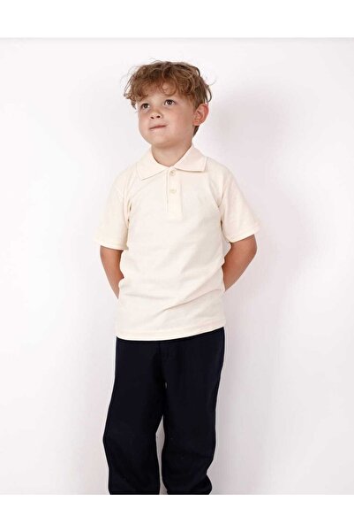 NOBLE STORE تي شيرت مريح للأطفال بياقة بولو - كم قصير، لون سادة، مدرسة لاكوست...