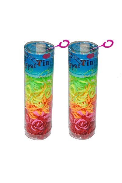 Zupimo Гумена фиба за коса - 2 броя в различни цветове в голяма кутия 1,5 см Гумена фиба за коса за момичета