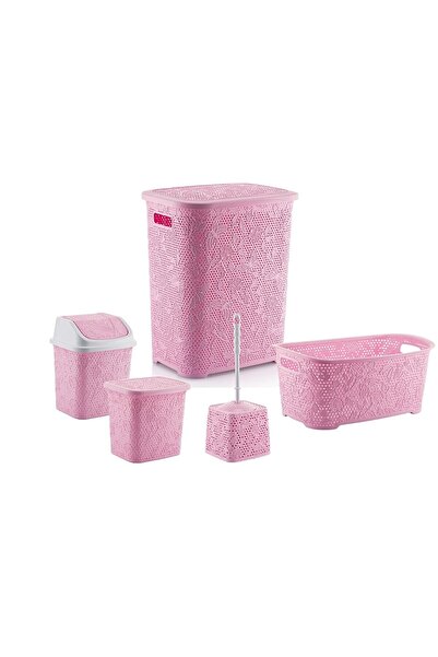 FORSACE 5 Parça Banyo Seti Kirli Çamaşır Sepeti