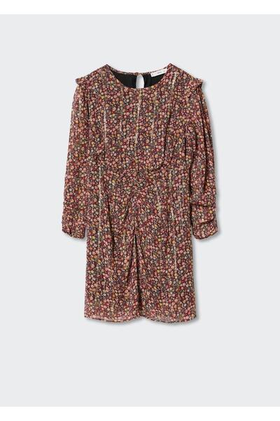 MANGO Woman Desenli Cut-out Detaylı Elbise