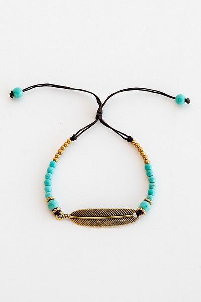 Lila Rosa Ethnic Authentic Bracelet with Leaf Figure