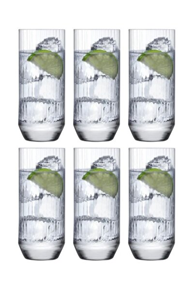 NUDE 64132 ماء كريستال بيجتوب| مشروب غازي| كوب كوكتيل - 300 سم مكعب - 6 قطع