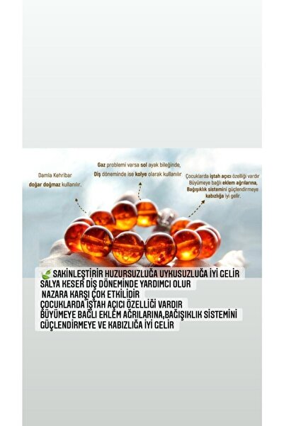 NİSSBEBE Safir Mavi Damla Kehribar Bebek Diş Kolyesi Orjinal Sertifikalı