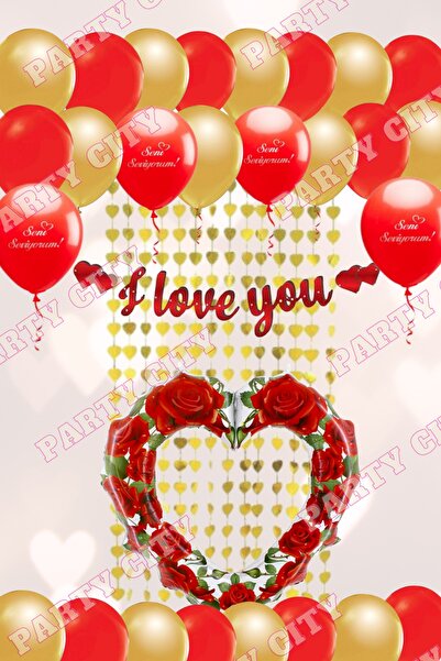 Party City 14 Şubat Parti Seti - Sevgililer Günü Konsepti