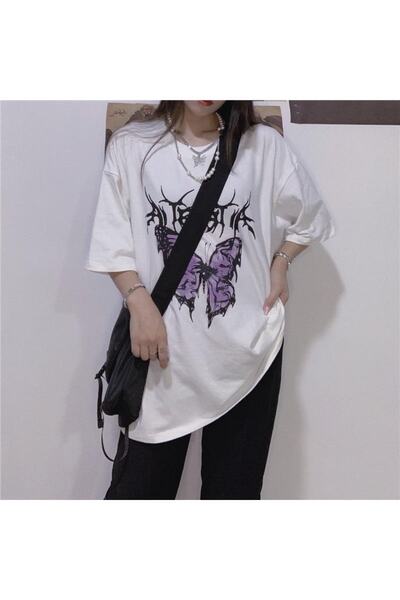 GALASHOP تيشيرتات نسائية بطبعة فراشة مضحكة Mod470