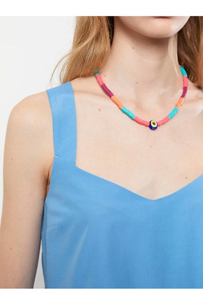 LC Waikiki Dámské šaty Lcw Limited Sweetheart Collar s rovným popruhem