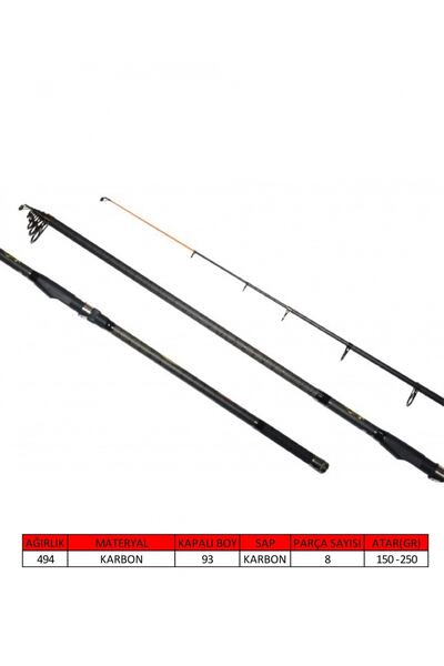 CAPTAIN 1504 Matrix Elite Tele Model Balıkçı Surf Olta Kamış 150-250gr Atar 3...