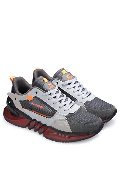 Slazenger Zenon Sneaker Ανδρικά Παπούτσια Γκρι / Πορτοκαλί