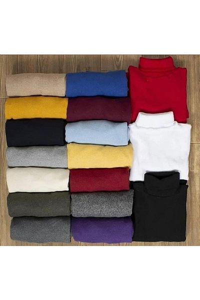 KEEP DOWN Turtleneck Sweater Ribbed Unisex
