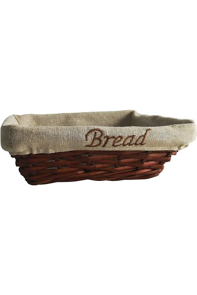 GROOVY Rectangular Bread Basket with Cloth 22x16x7 Cm Code:grv 904
