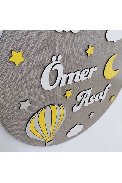 Deneme Zamanı Unisex Baby Wooden Baby Door Ornament Luxury Door Ornament Wooden Wall And Door Ornament