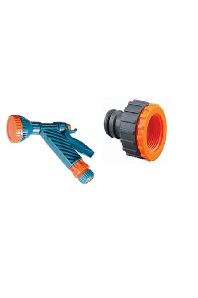 RENK YAPI RÜYASI Faucet And Hose Adapter And Short Gun Wire Strainer Irrigation Head 1/2 3/4 For Washing Terrace
