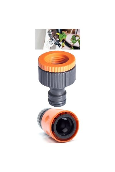RENK YAPI RÜYASI Faucet And Hose Adapter And Short Gun Wire Strainer Irrigation Head 1/2 3/4 For Washing Terrace